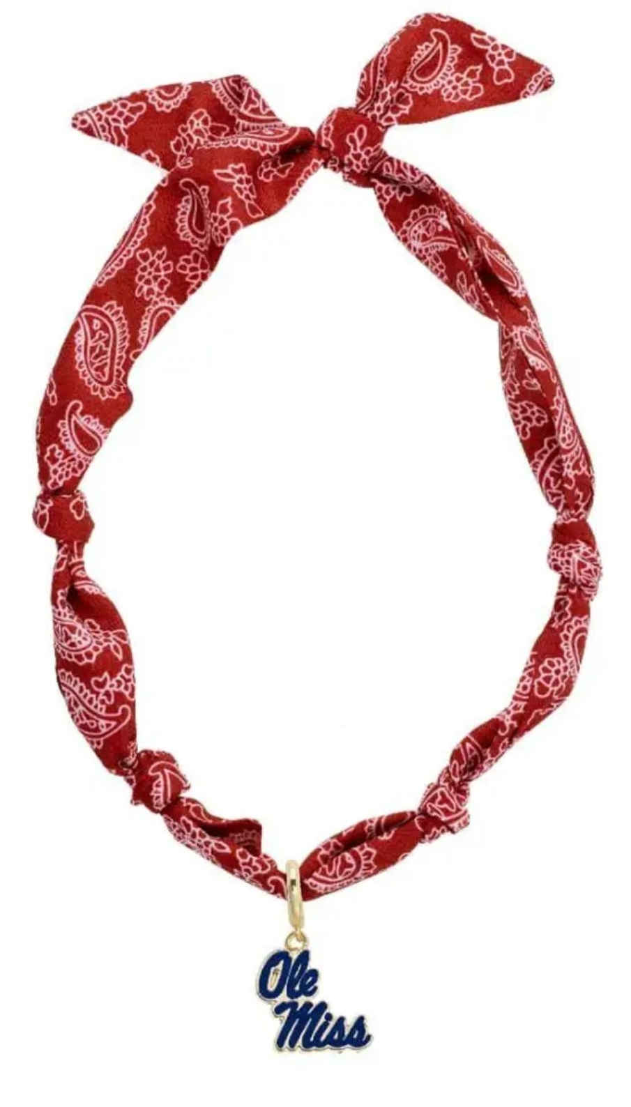 CANVAS Ole Miss Rebels Logo Bandana Scarf Necklace