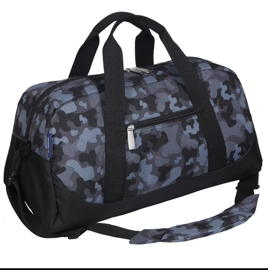 Black Camo Overnight Duffel Bag