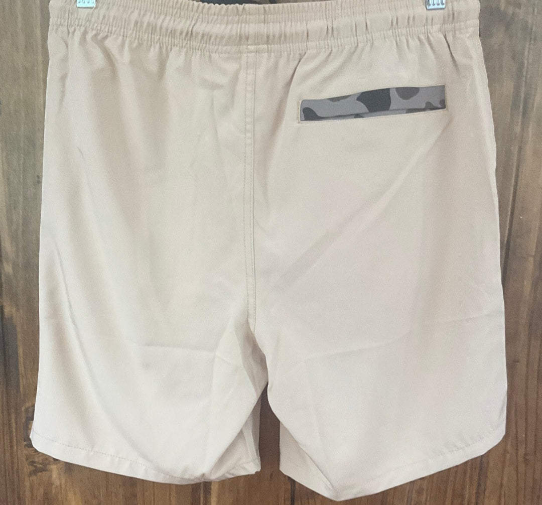 American Fetcher Khaki Duck Camo shorts