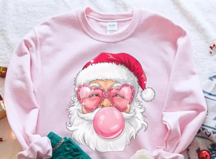 Bubble Gum Santa Sweatshirt