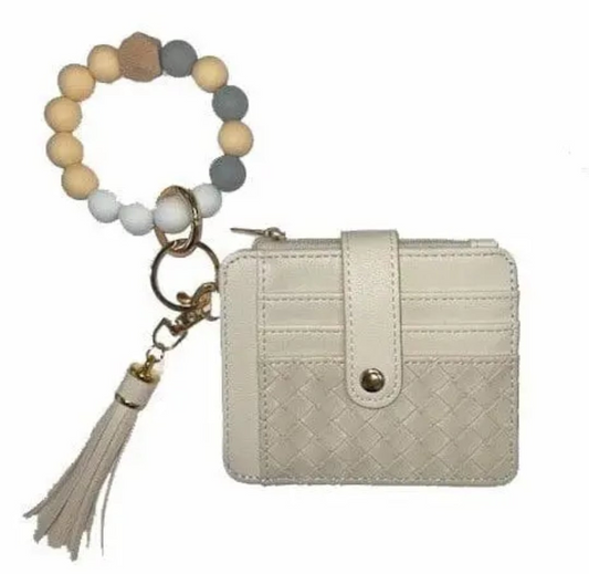 Nina Beaded Keychain Bracelet & Woven Wallet