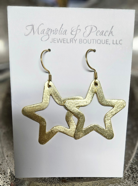 Star Brushed Gold Pendant