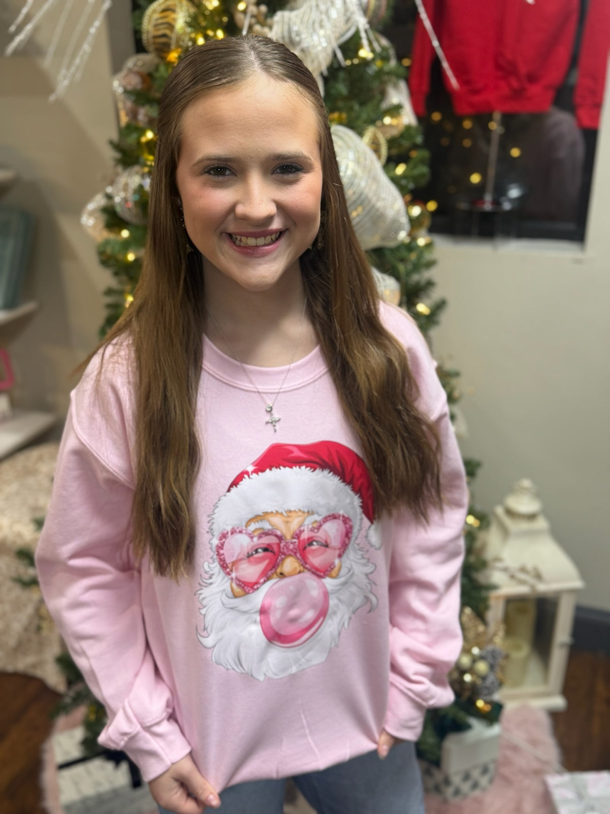 Bubble Gum Santa Sweatshirt