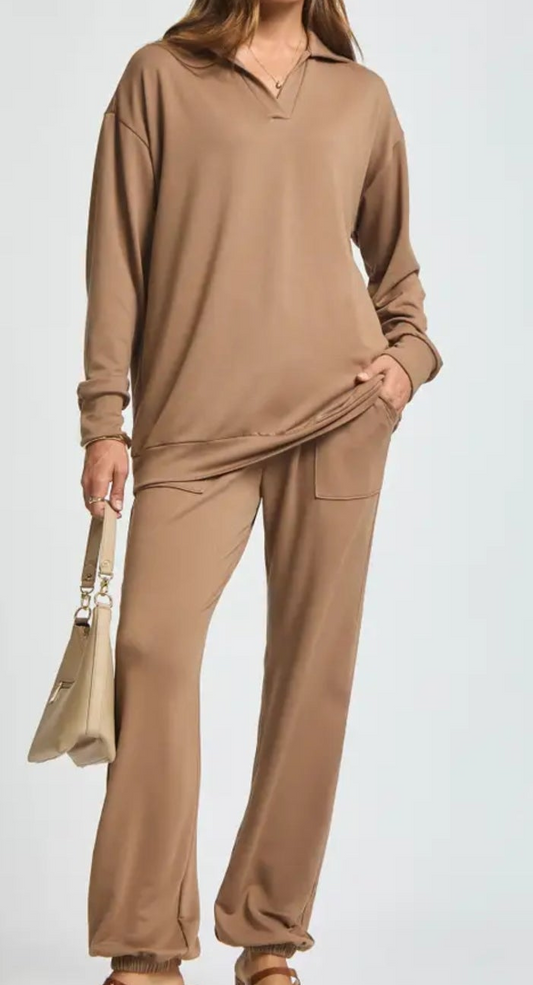 Dark Mocha 2-Piece French Terry Set