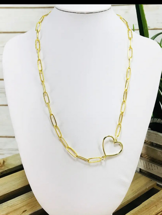 Open Heart Pendant Necklace