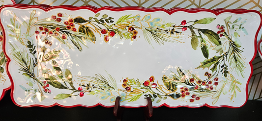 Christmas Melamine Rect Platter