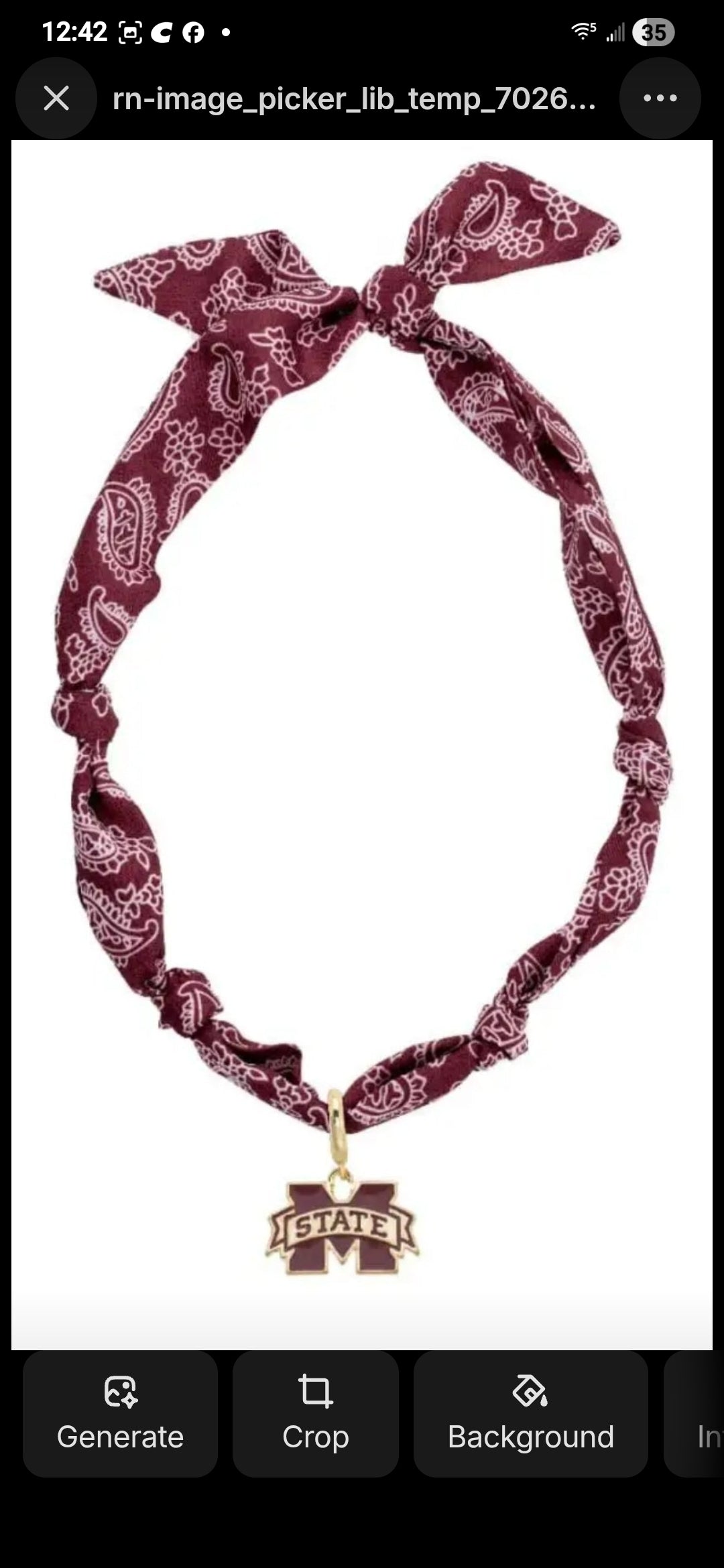 Logo Bandana Scarf Necklace
