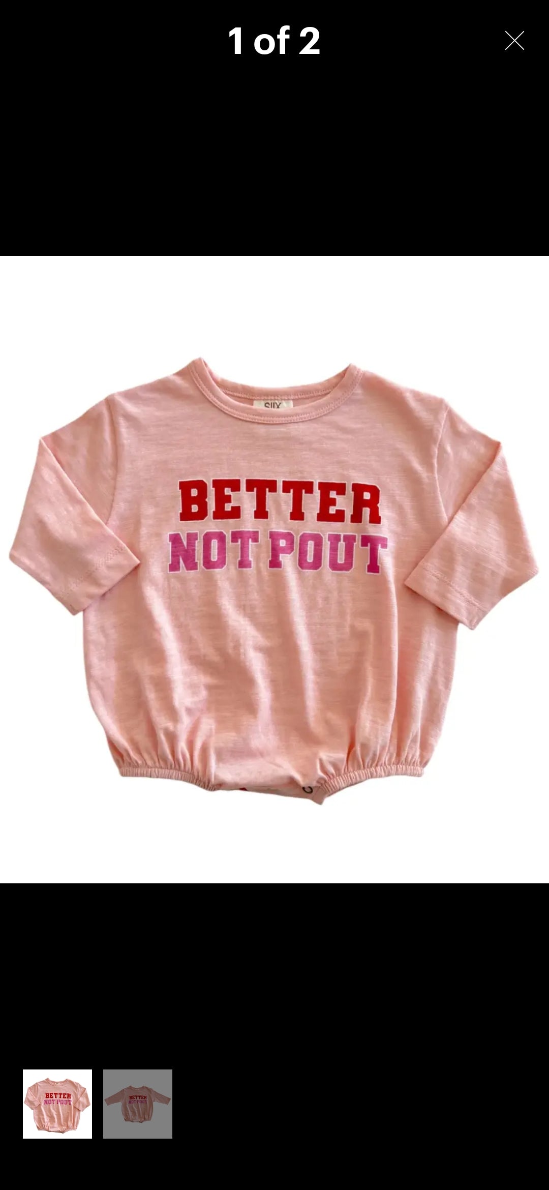 Better Not Pout/Organic Long Sleeve T-shirt Bubble