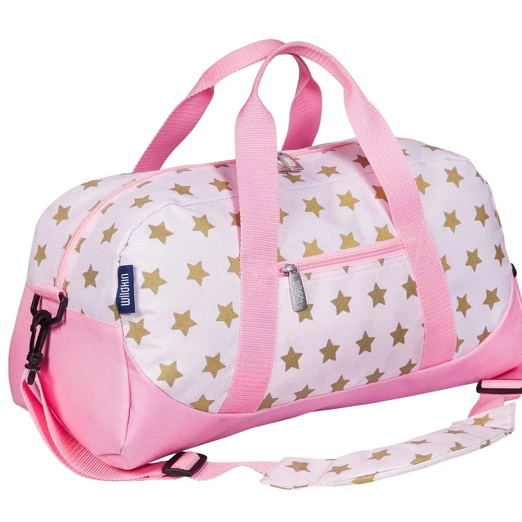 Pink & Gold Stars Overnighter Duffel Bag